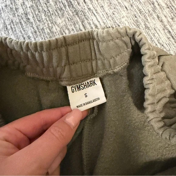 Olive Gymshark Fleece Training Joggers - Picture 3 of 4